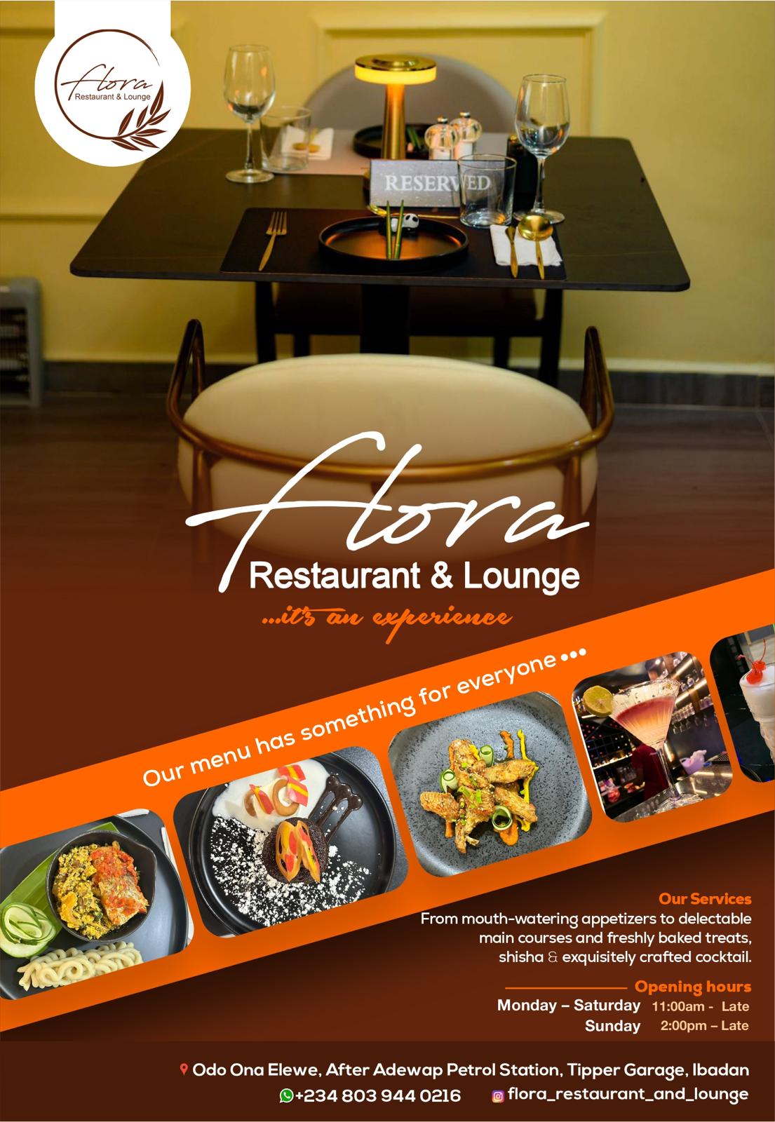 Flora Restaurant & Lounge interior